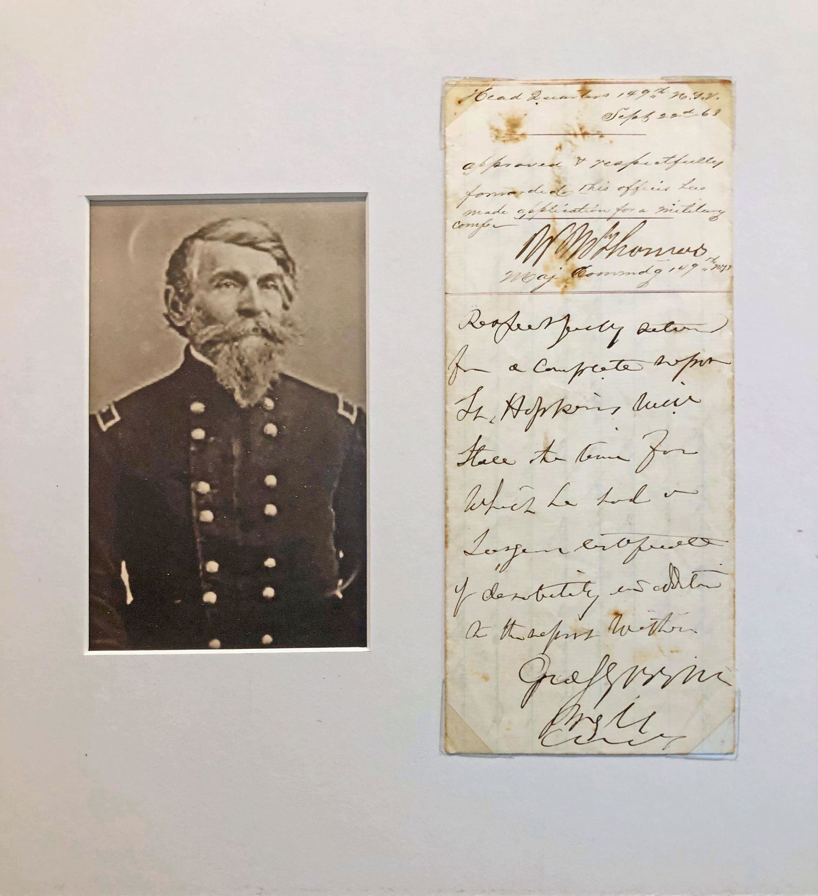 George S. Greene War Dated Autograph Endorsement Signed (1 of 3)