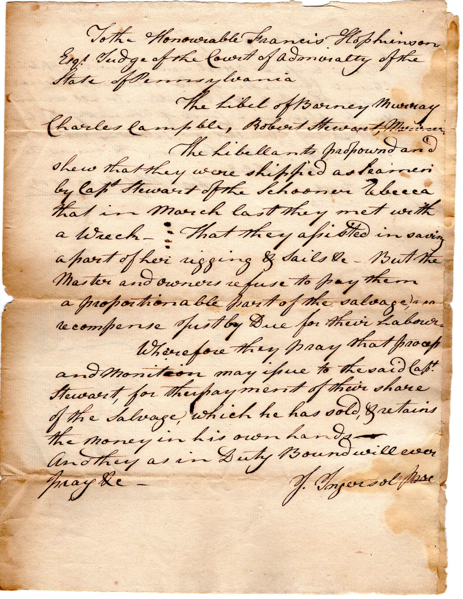 Declaration-Signer Francis Hopkinson and (1 of 2)