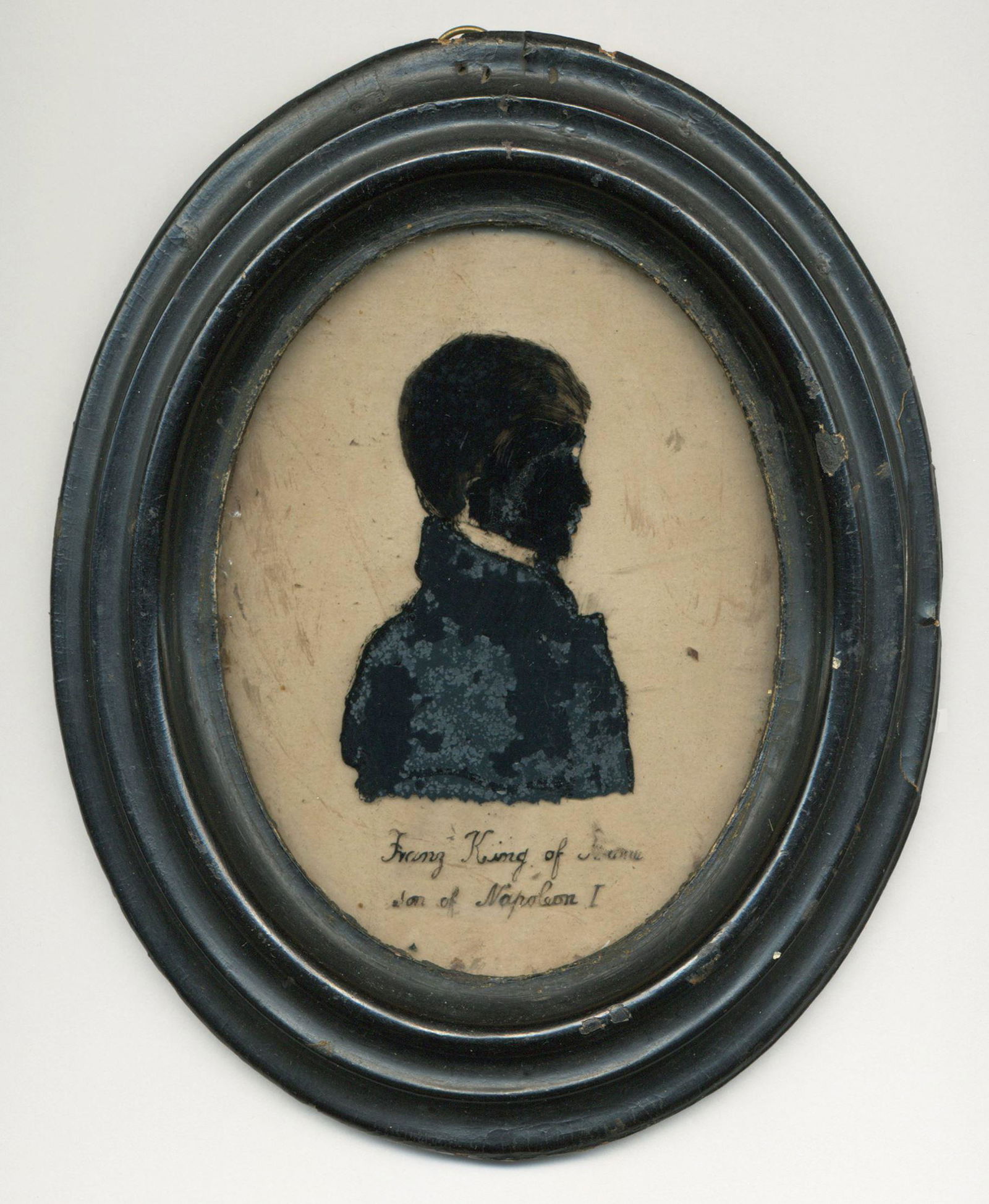 Napoleon II Reverse-Painted 19th Century Silhouette, (1 of 2)