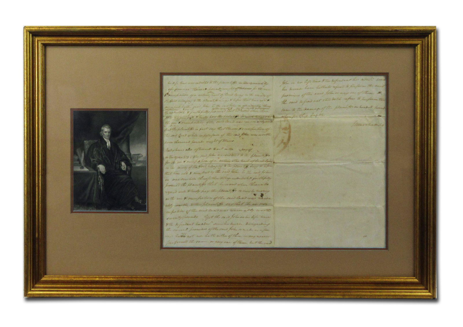 John Marshall Superb ADS: John Marshall Superb ADS Autograph document signed by future U.S. Supreme Court Chief Justice John Marshall (1755-1835) as â€œJ. Marshall p.g.”, Stafford County, Virginia, ca. 1791-1792, 3 p