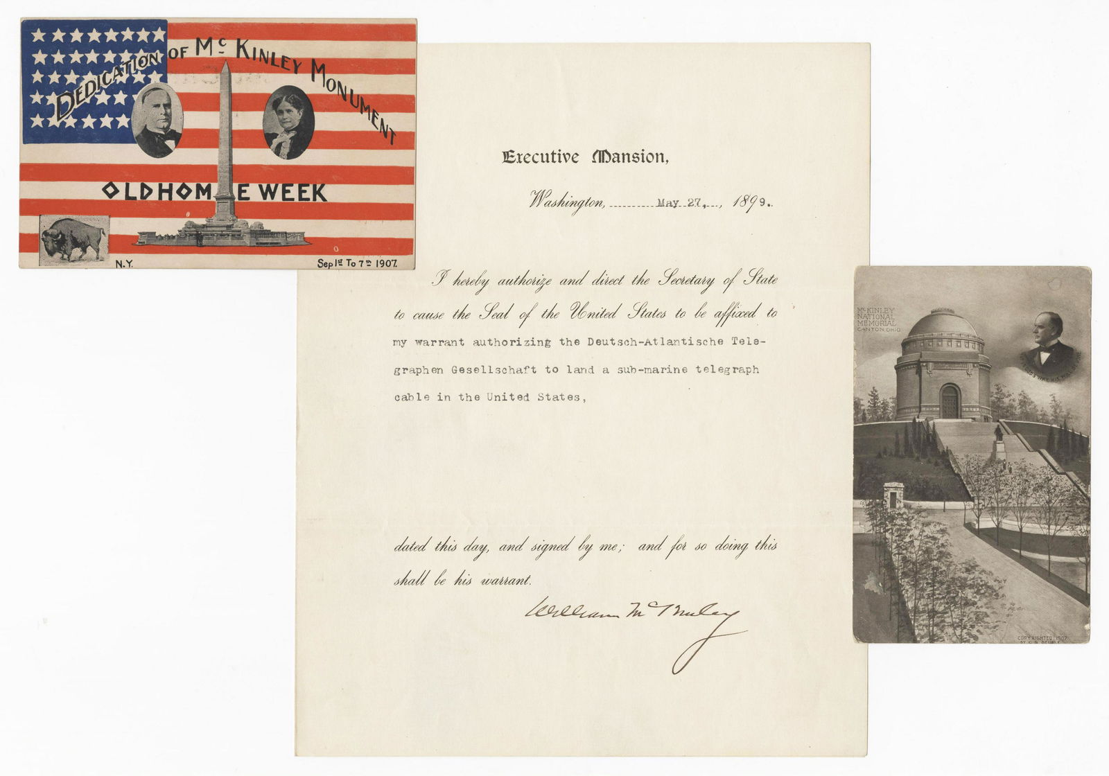 William McKinley Important Signed Presidential Document (1 of 3)