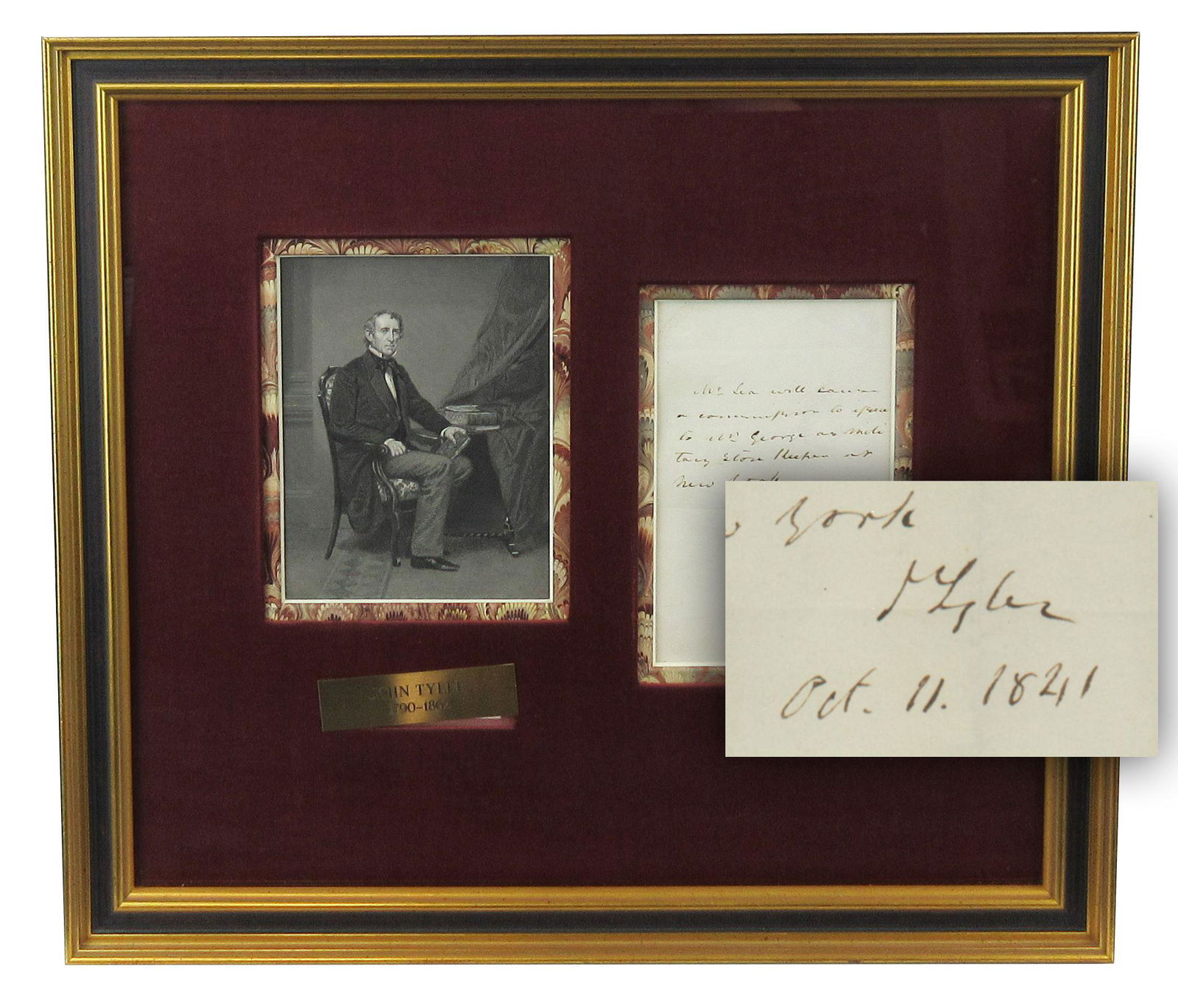 President John Tyler ANS Re: Military Storekeepers at (1 of 4)