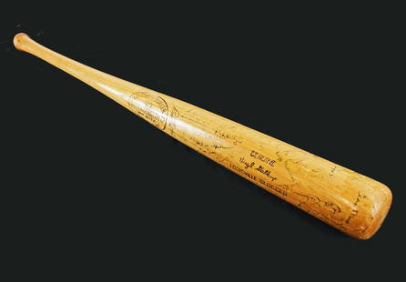 Superb All Star Bat with 100s of Signatures, Incl.: Superb All Star Bat with 100s of Signatures, Incl. Campanella, Snider, Banks, and Many More, JSA CertificateAmazing collectors wooden baseball bat Louisville Slugger/Hillerich & Bradsby. Model S174,