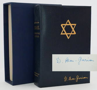 Israel: A Personal History, SIGNED by David Ben-Gurion: Israel: A Personal History, SIGNED by David Ben-Gurion Funk and Wagnalls Inc, New York, 1971. Signed limited first edition, number 1091 of 2000 copies. Signed beneath the photographic frontispiece by