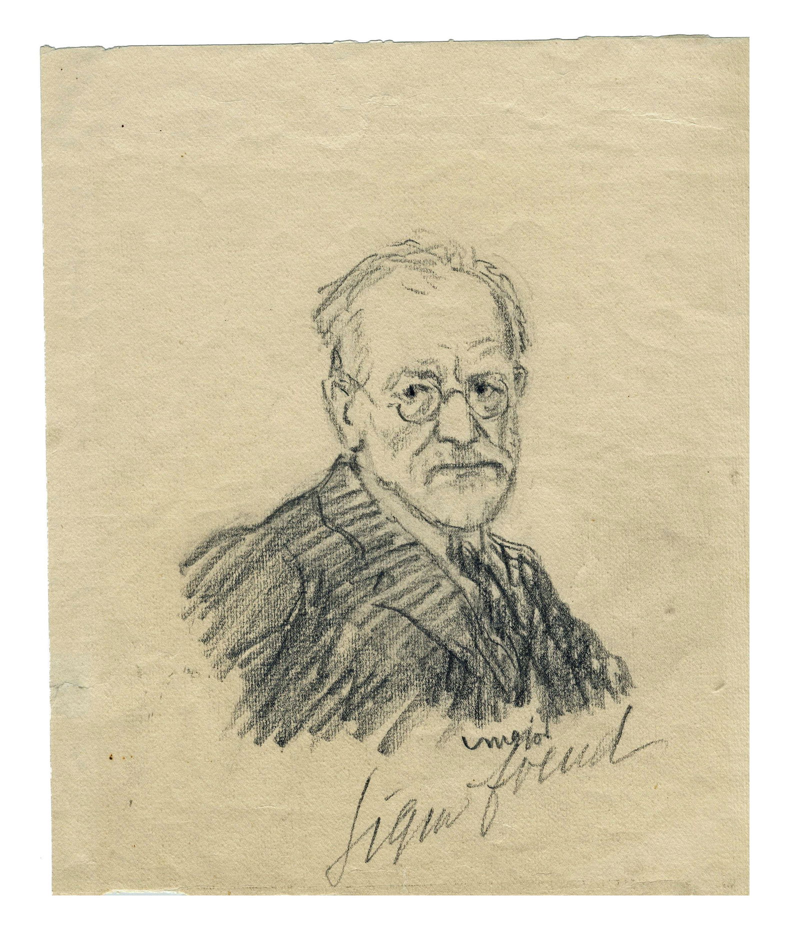 Sigmund Freud Outstanding Artwork Signed (1 of 2)