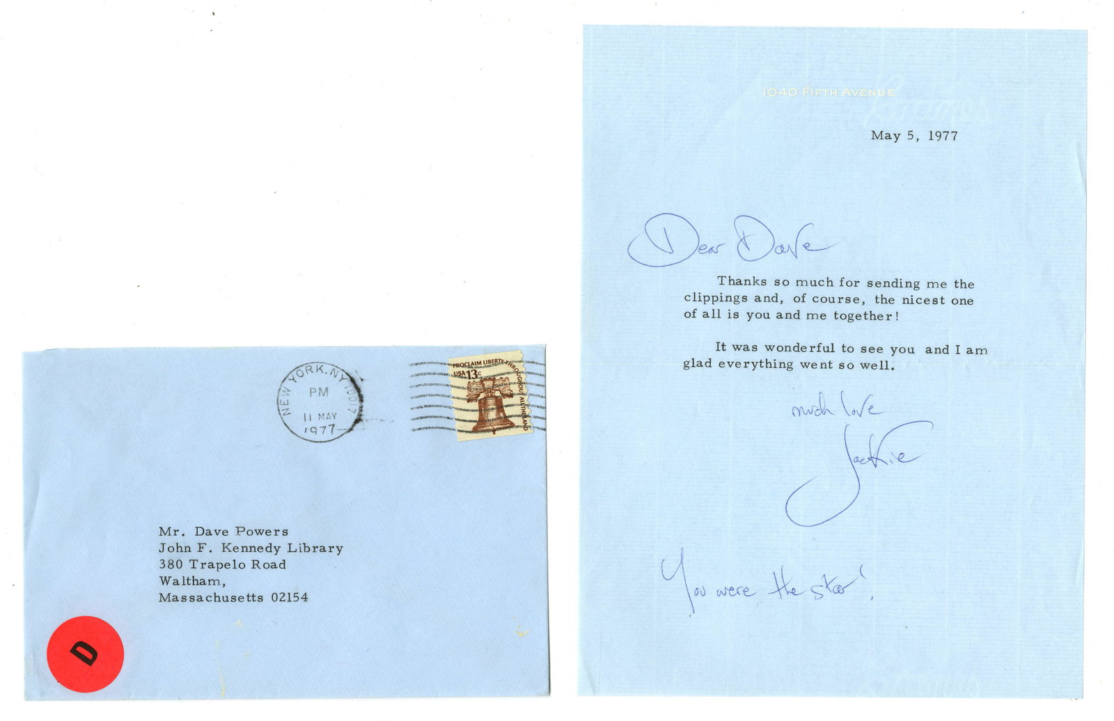 Jacqueline Kennedy Typed Letter Signed to Old Family (1 of 5)