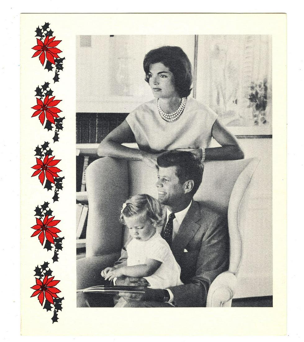 1959 Christmas Card Autopen Signed by JFK (1 of 3)