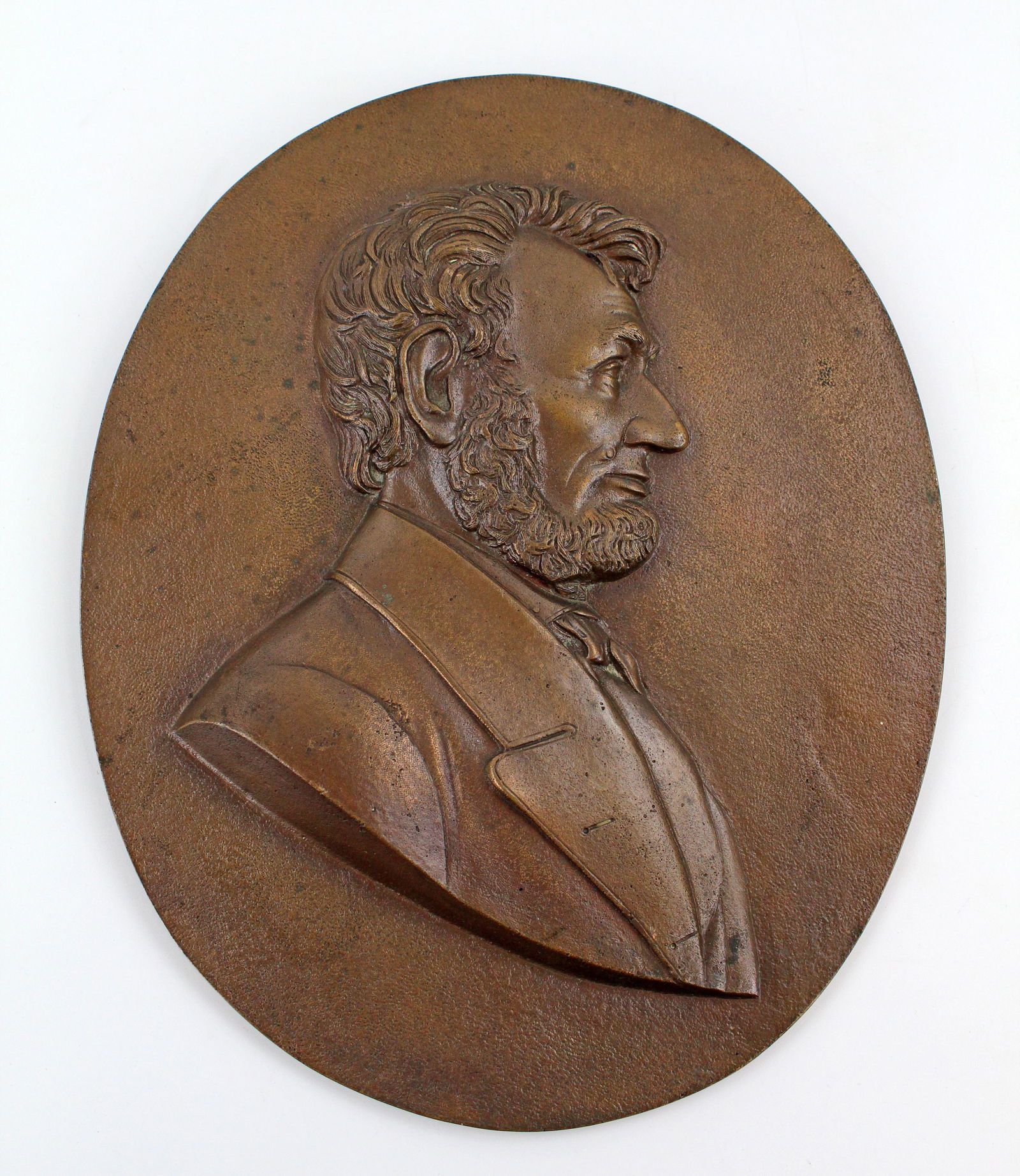 Gorgeous Abraham Lincoln Bronze Bust Portrait Plaque in (1 of 3)
