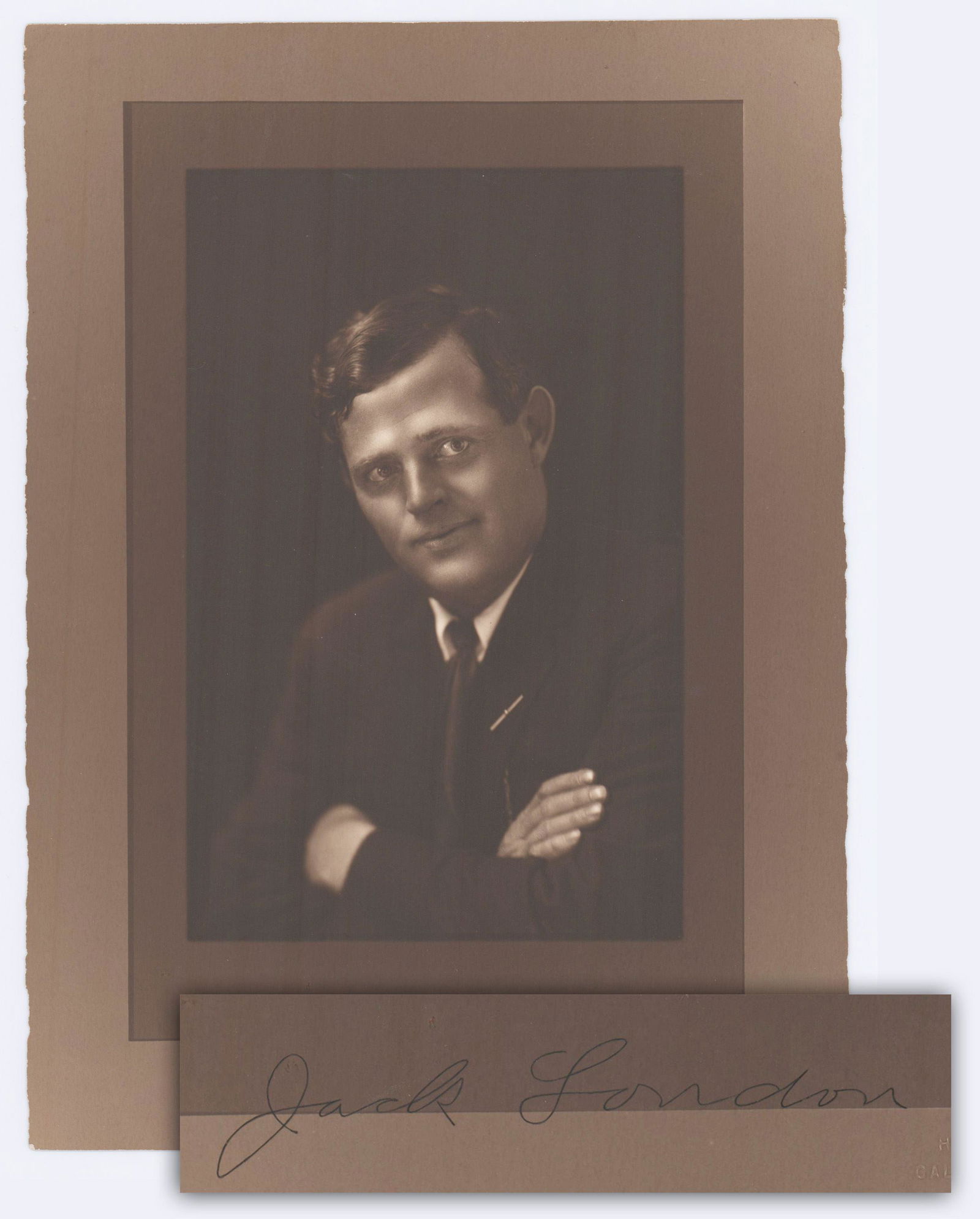 Jack London Boldly Signed Oversized Photograph by H.H. (1 of 3)