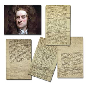 Sir Isaac Newton Highly Important Manuscript on God & C