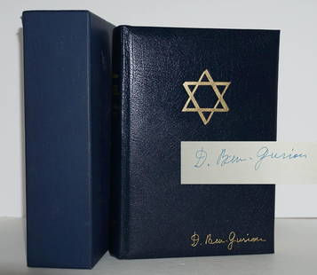 Israel: A Personal History, Signed by David Ben-Gurion: Israel: A Personal History, Signed by David Ben-Gurion Funk and Wagnalls Inc, New York, 1971. Signed limited first edition, number 98 of 2000 copies. Signed beneath the photographic frontispiece by