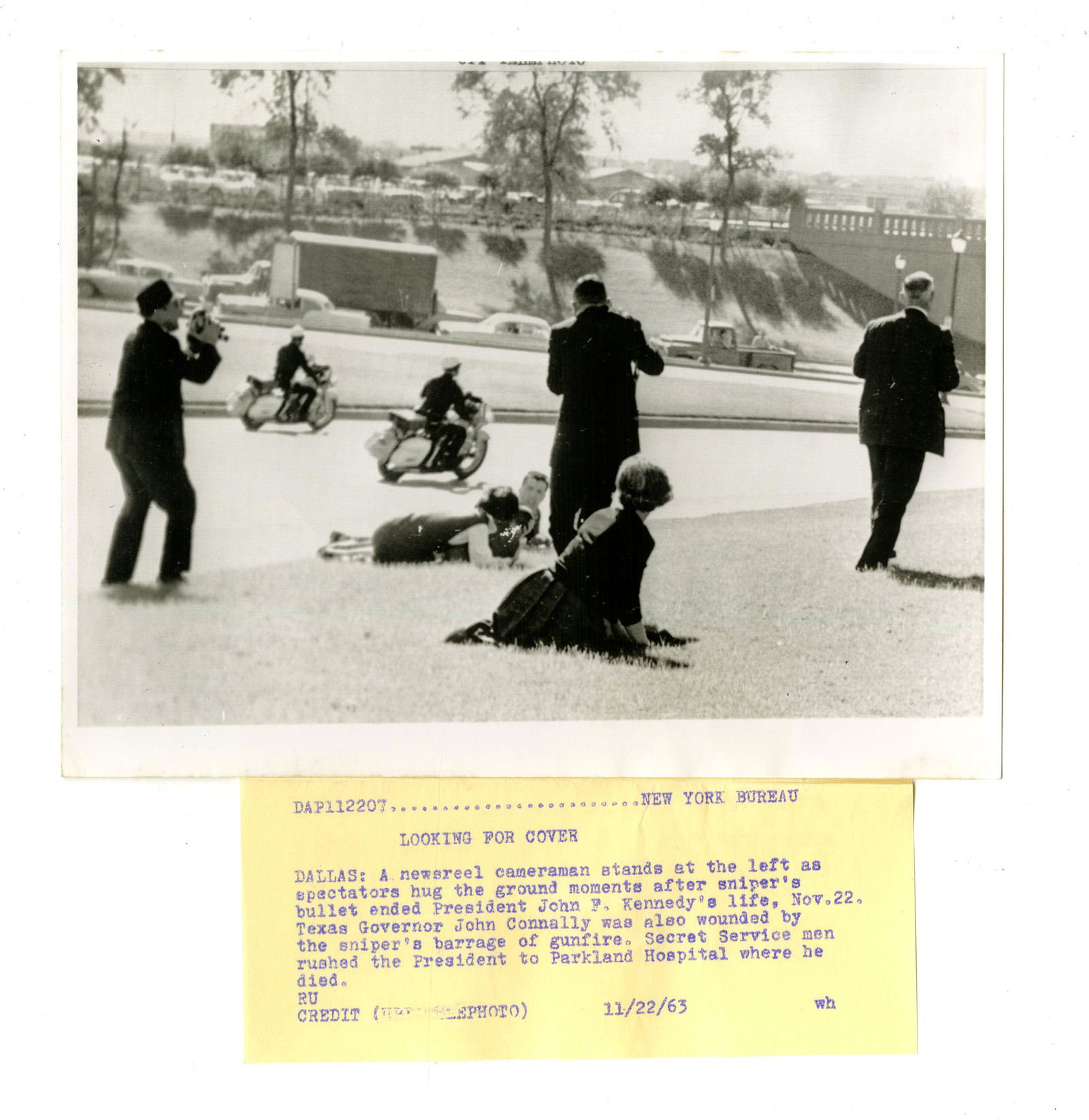 Bystanders Shelter on the Ground Minutes After John F (1 of 3)