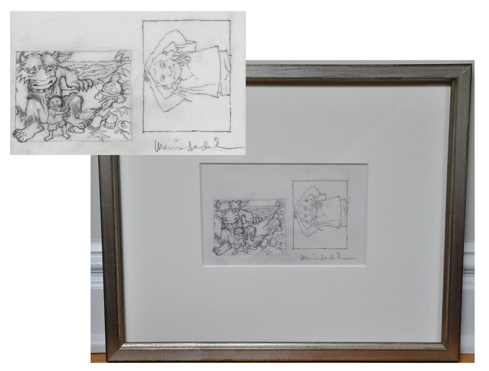Maurice Sendak Original Signed Drawing for "Wild Things (1 of 7)