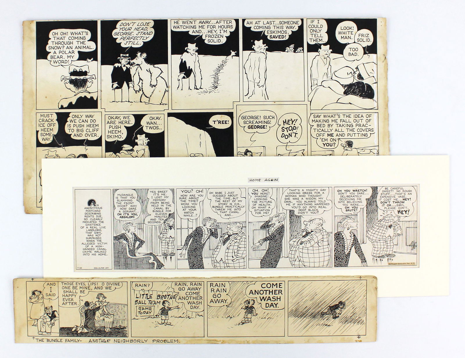 Harry J. Tuthill's "The Bungle Family", 3 Large Comic (1 of 4)