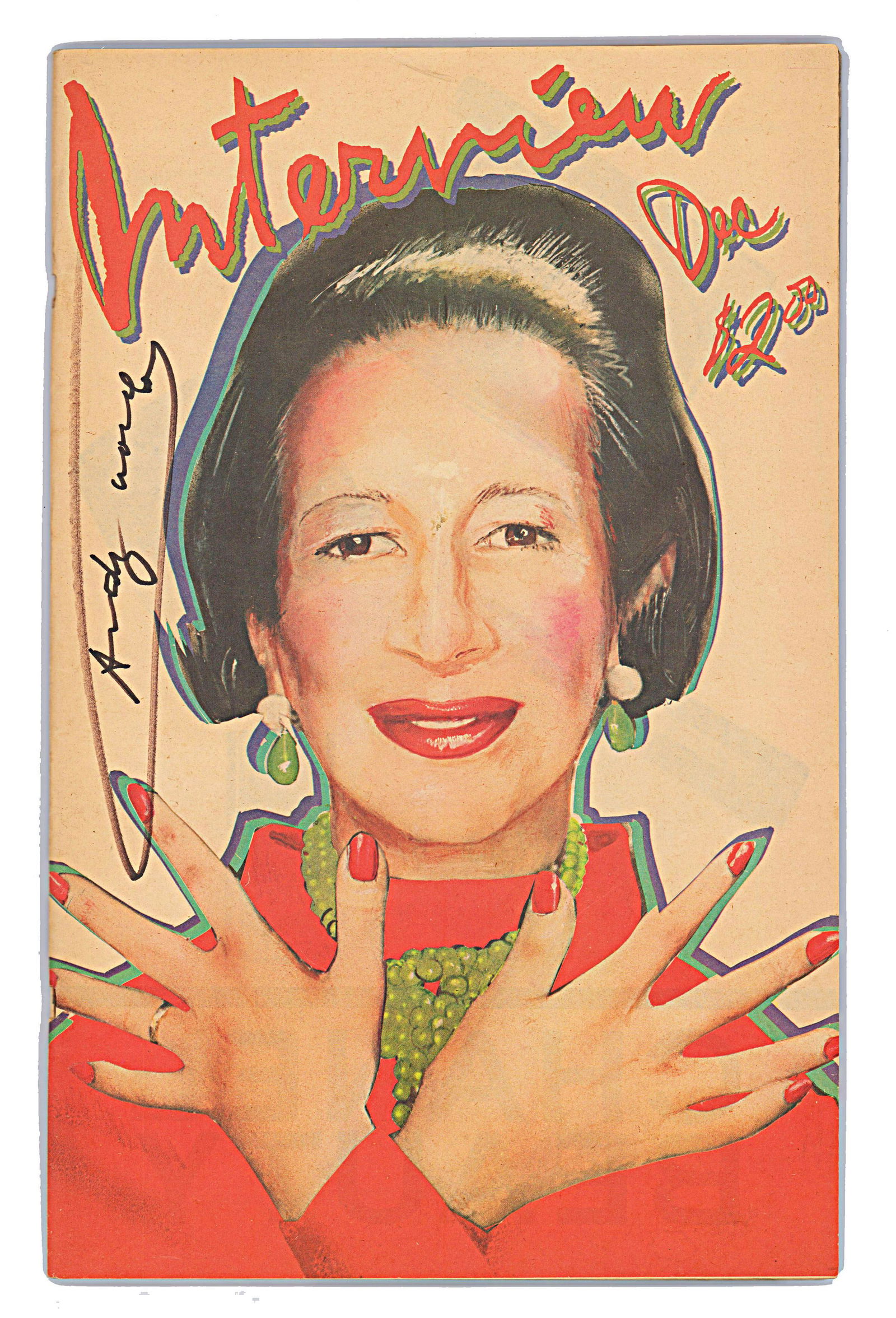 Andy Warhol Signed Interview Magazine with Diana (1 of 2)