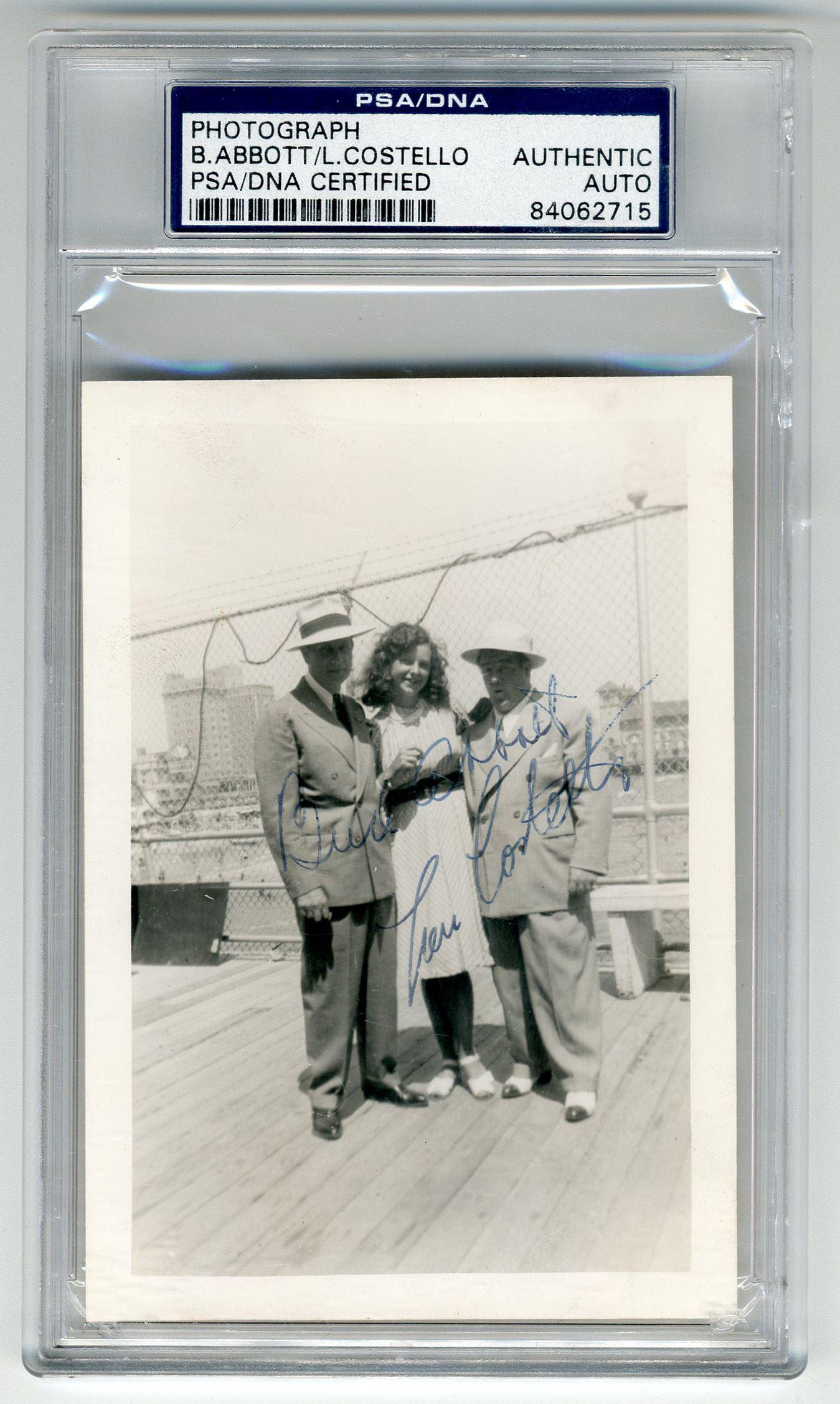 Abbott & Costello Signed Photo, PSA/DNA Slabbed & (1 of 4)