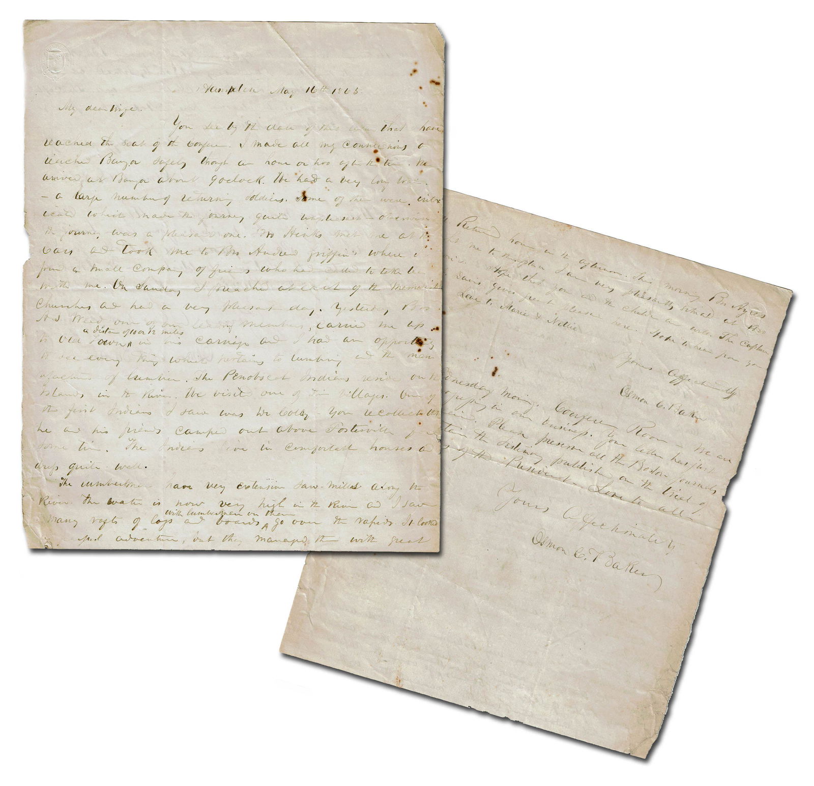 Civil War ALS Re: Jeff Davis Captured, Drunk Soldiers (1 of 4)