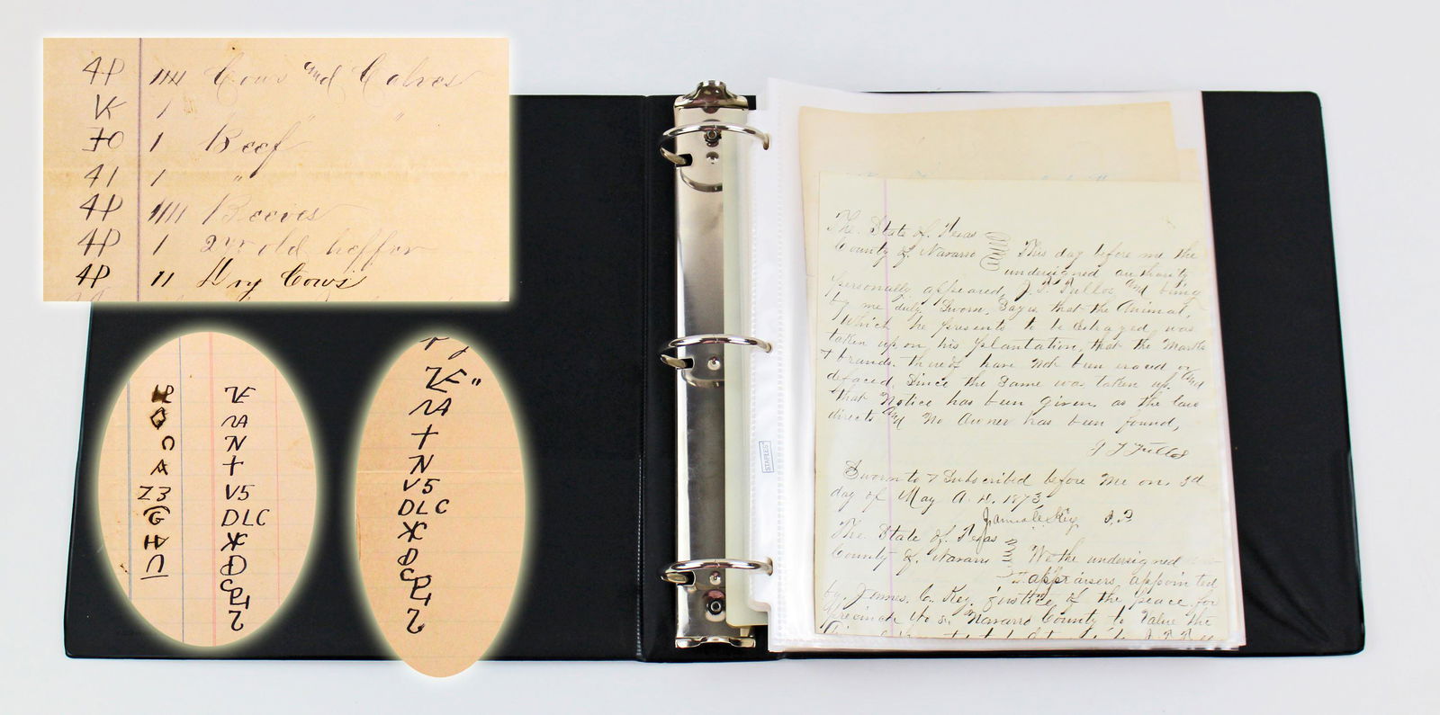 Newton C. Gullett Archive of 60 Documents Re: Cattle (1 of 10)