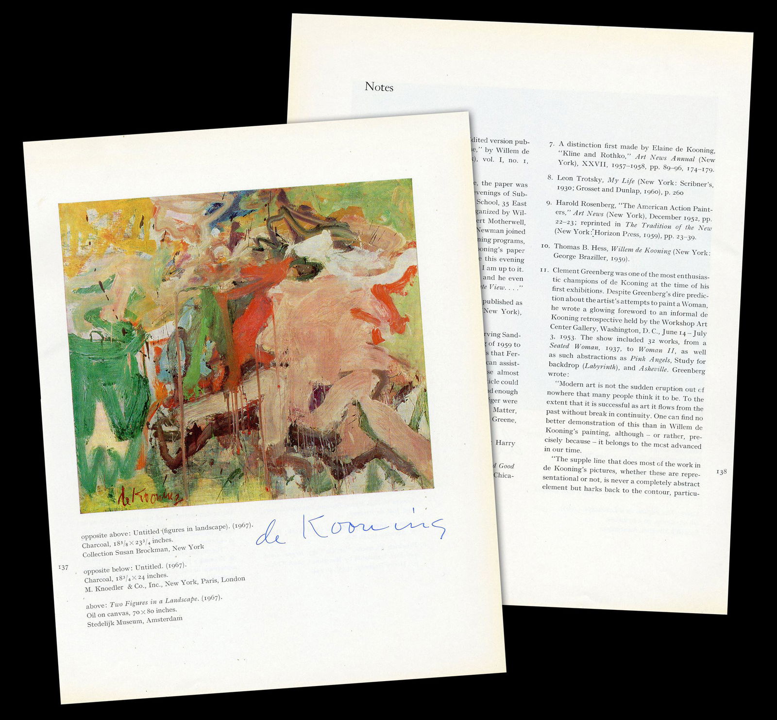 Willem de Kooning Signed 1969 MOMA Exhibit Catalog Page (1 of 4)
