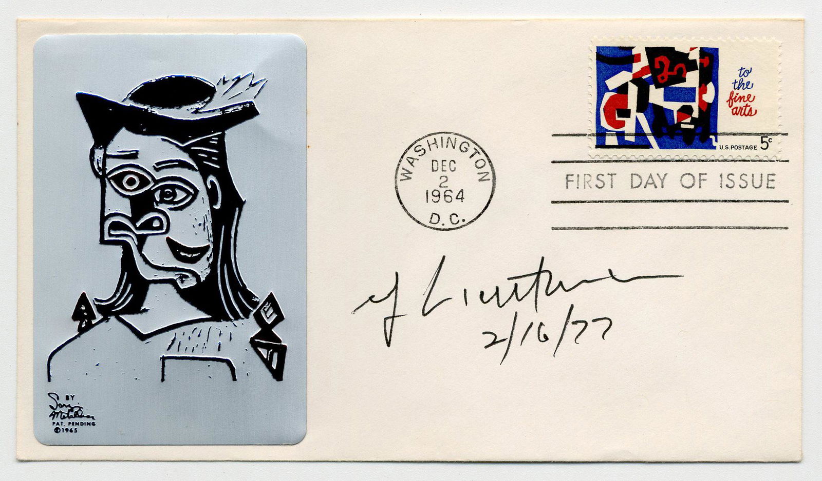 Roy Lichtenstein Signed FDC (1 of 3)