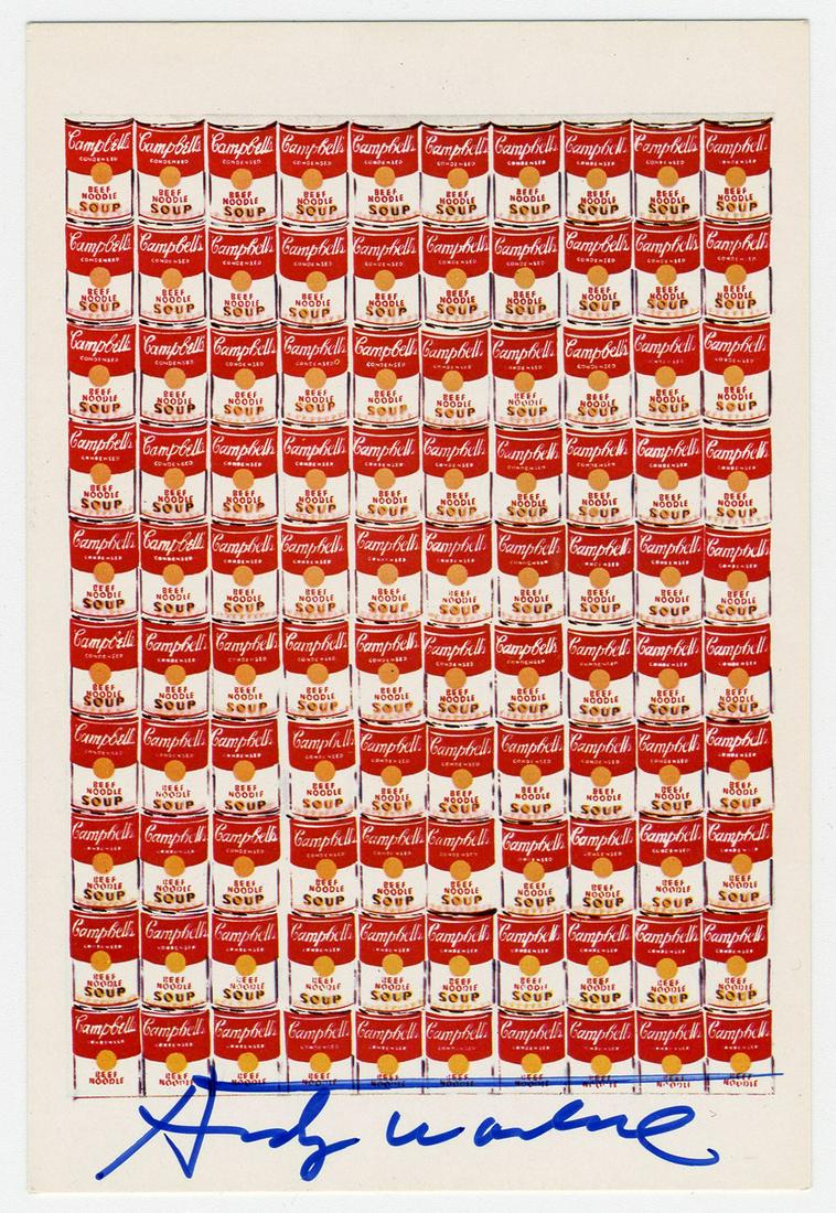 Andy Warhol Signed "Campbell's Soup Can" Postcard (1 of 2)