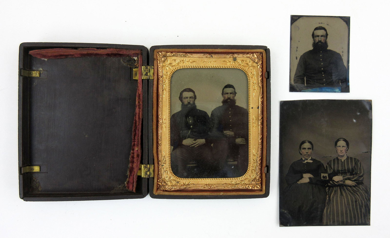 Civil War Era Ambrotype with Two Tintypes - Ambrotype (1 of 7)