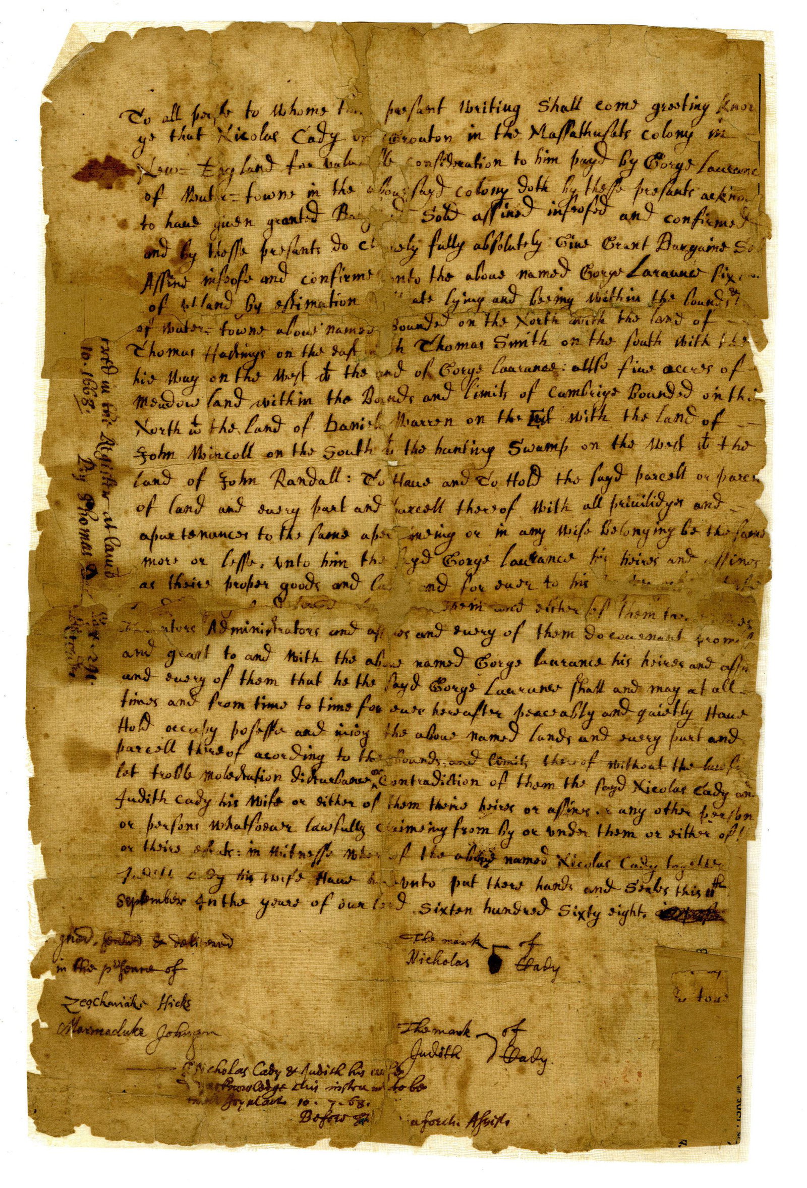 Marmaduke Johnson Famed Printer of "Eliot's Indian (1 of 3)