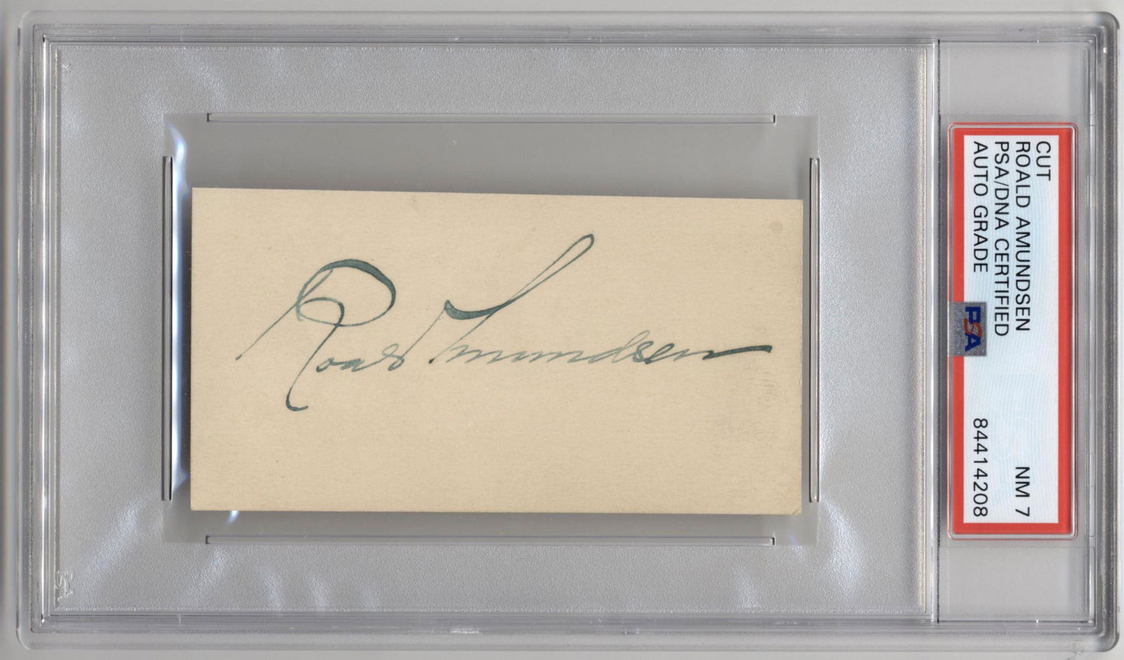 Roald Amundsen Signed Cut PSA Slabbed & Graded NM 7 (1 of 3)