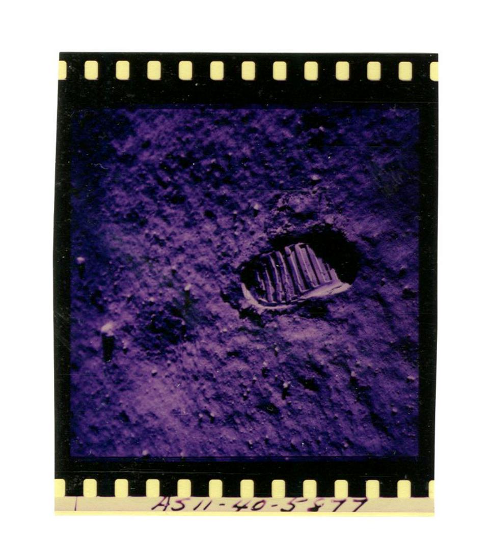 Iconic Apollo XI Color Film Negative of Aldrin's (1 of 2)