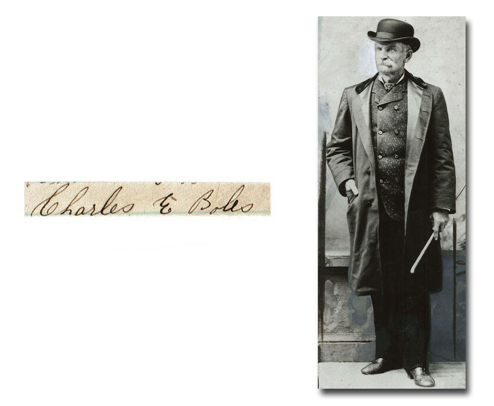 C. Boles, Outlaw "Black Bart", Signature (1 of 3)