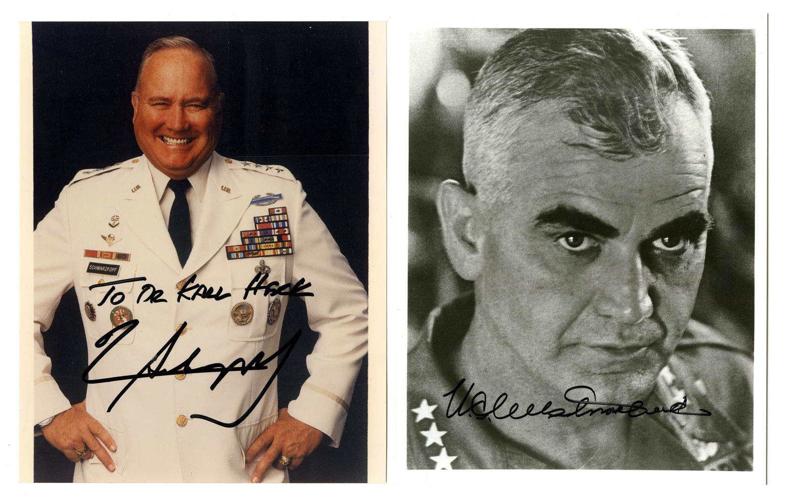 U.S. Generals N. Schwarzkopf & W. Westmoreland Two Signed Photographs (1 of 5)