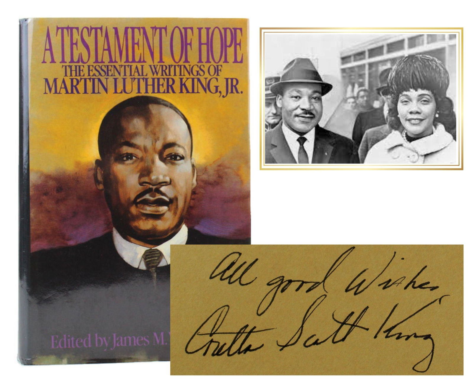 Coretta Scott King Signed 1st Edition of “A Testament of Hope" (1 of 6)
