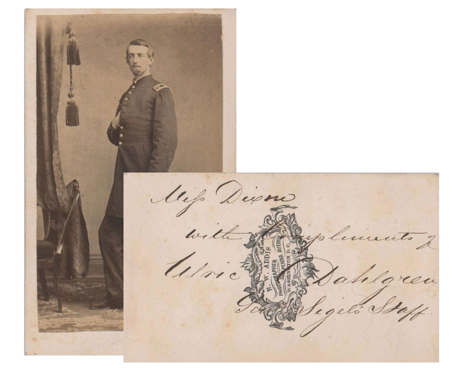 Rare Ulric Dahlgren Signed CDV (1 of 3)