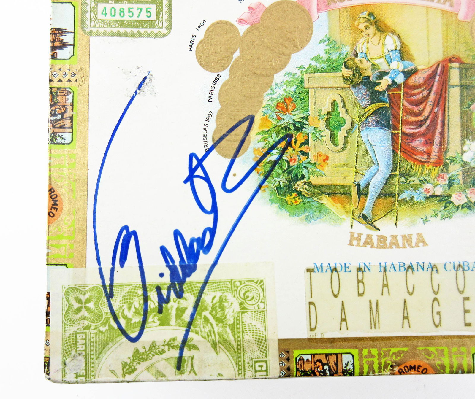 Fidel Castro Signed Cigar Box - Romeo y Julieta, Made in Havana