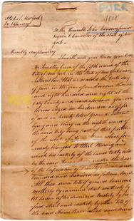 Aaron Burr Archive 80 MS Pages With Hamilton Associations and Dirty Real Estate Deals!: Aaron Burr Archive 80 MS Pages With Hamilton Associations and Dirty Real Estate Deals! The documents in this small archive highlight the desperate financial condition of Vice President Aaron Burr. Dra