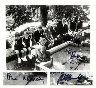 Robert Kennedy Signed Family Photo Ca. 1966: Robert Kennedy Signed Family Photo Ca. 1966 Robert Kennedy signed photo of his family, circa 1966. Kennedy inscribes, "For Jack / With Best Wishes / Robert Kennedy", to which Ethel adds, "and / Ethel