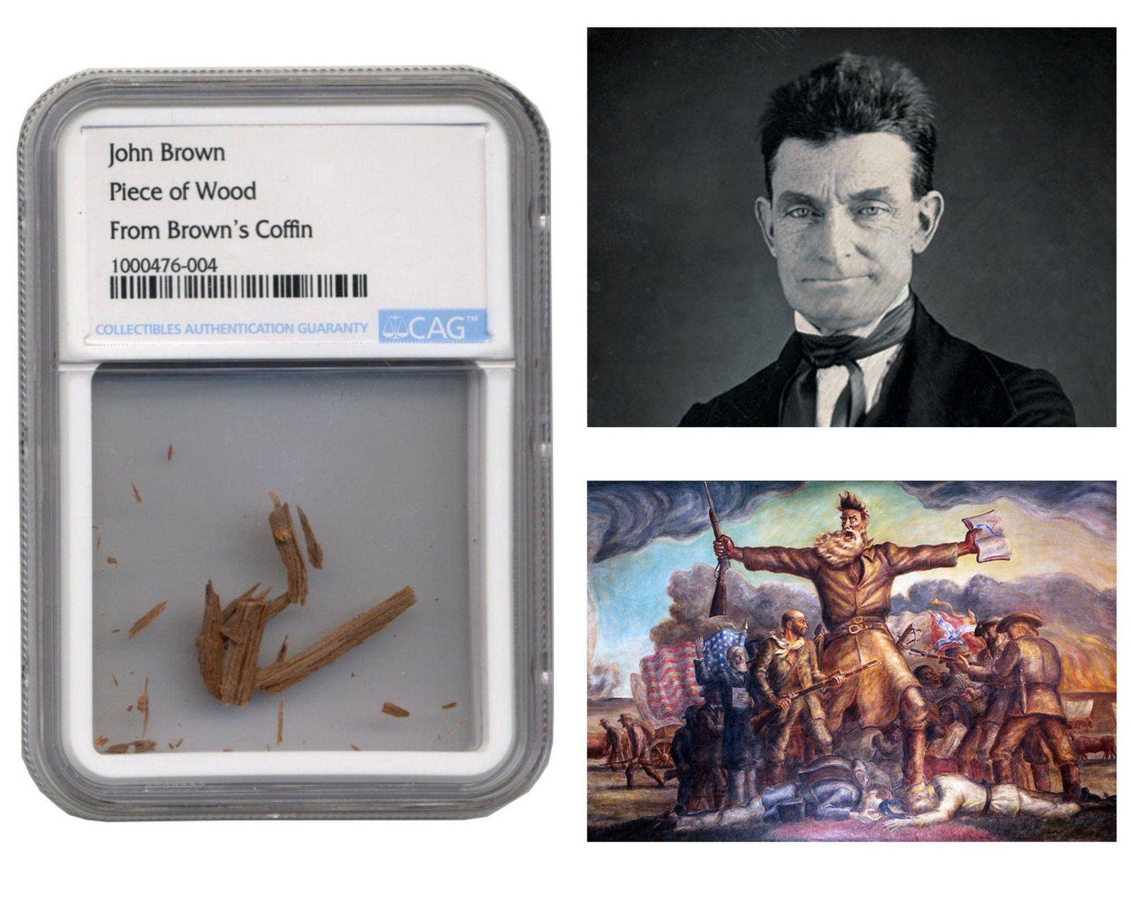 John Brown's Coffin. CAG Encapsulated Wood Swatches. (1 of 4)