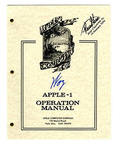Steve Wozniak & Ronald Wayne Signed Apple-1 Operation Manual (1 of 9)