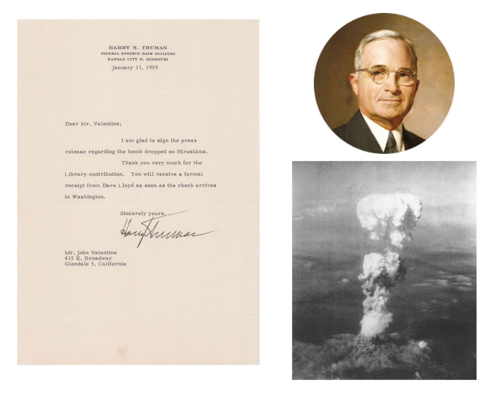 Harry Truman Incredible TLS "Regarding the bomb dropped on Hiroshima" (1 of 4)