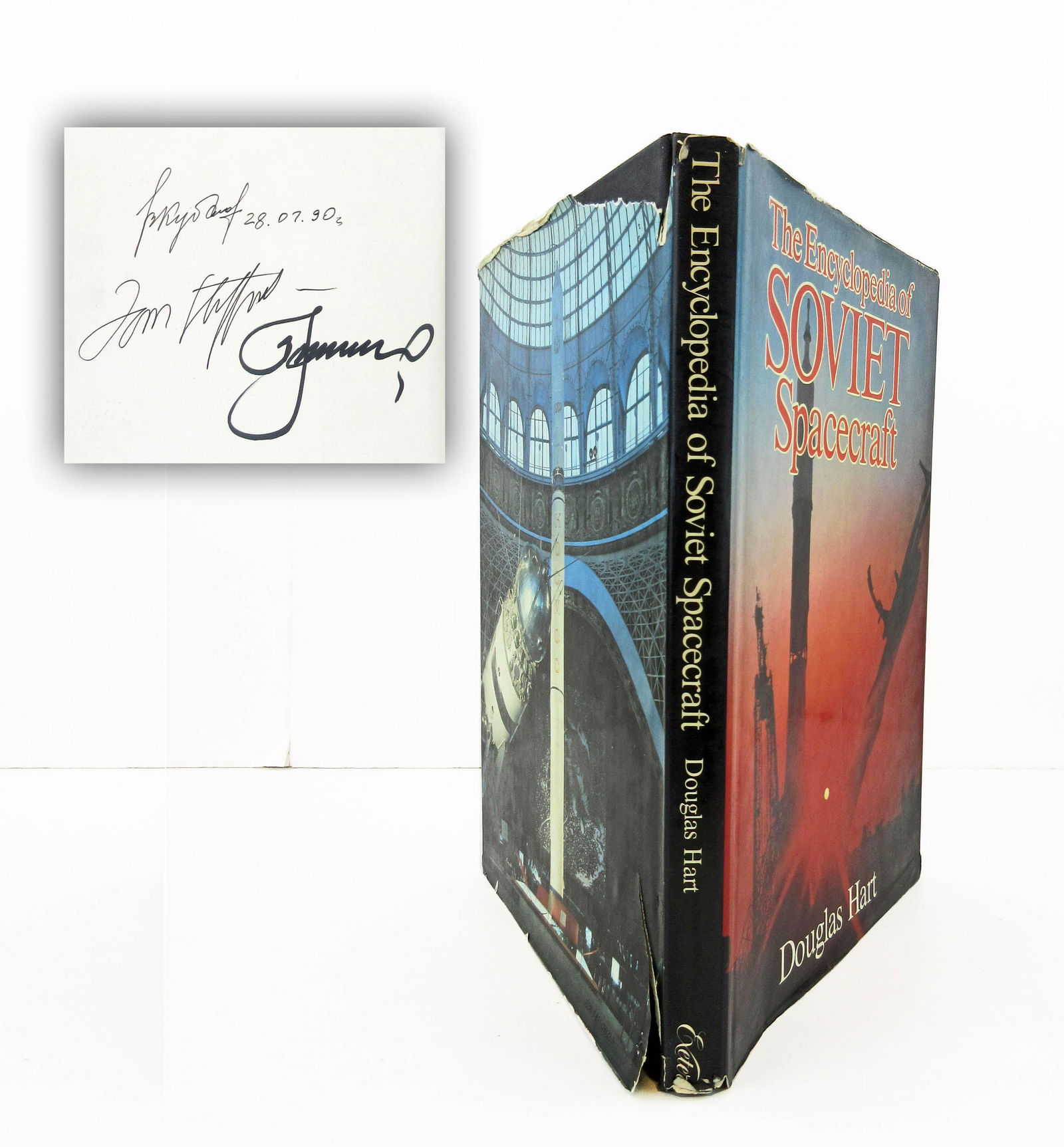 The Encyclopedia of Soviet Spacecraft Signed by Three Apollo Soyuz Crewmembers (1 of 10)