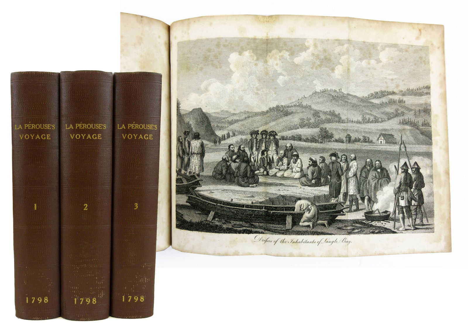 La Pérouses Voyage to West Coast America & Hawaii 1780s Vol I-III 1st English Edition (1 of 12)