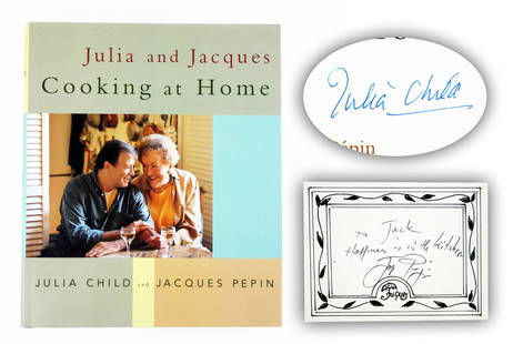 Julia Child Signed Cookbook "julia And Jacques: Cooking