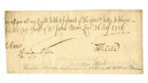 Quaker William Mead Tried With William Penn 1706 DS Assigning His Rights & Interests Near End of