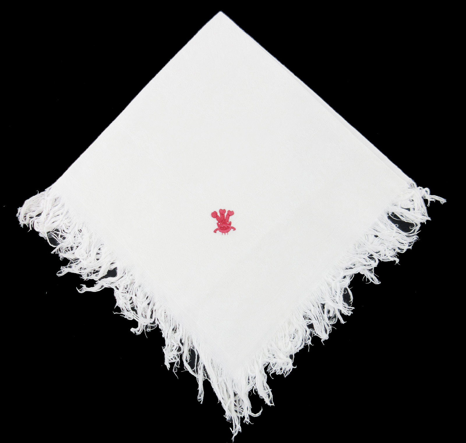 Duke & Duchess of Windsor Owned Napkin with Prince of Wales Crest, Ex-Sotheby's: Duke & Duchess of Windsor Owned Napkin with Prince of Wales Crest, Ex-Sotheby's A finely woven damask napkin from the personal collection of the Duke and Duchess of Windsor, late nineteenth/early