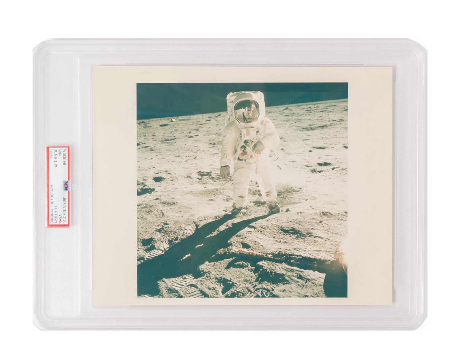 Apollo 11 Holy Grail "Visor" Photo, Red Number, Type 1, PSA Slabbed (1 of 3)