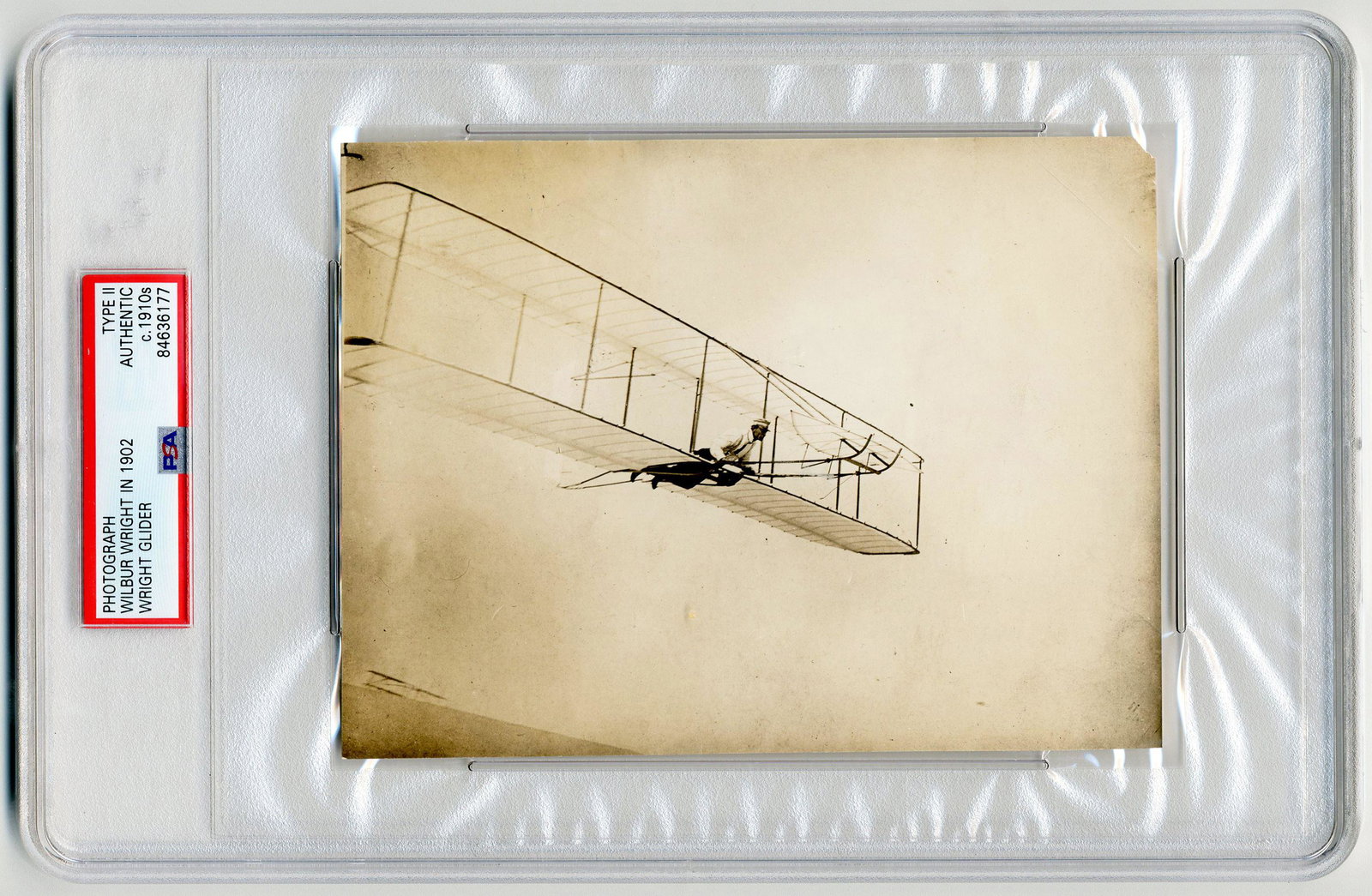 Wilbur Wright PSA Slabbed Type II Photograph of 1902 Test Glider, With PSA/DNA LOA (1 of 4)