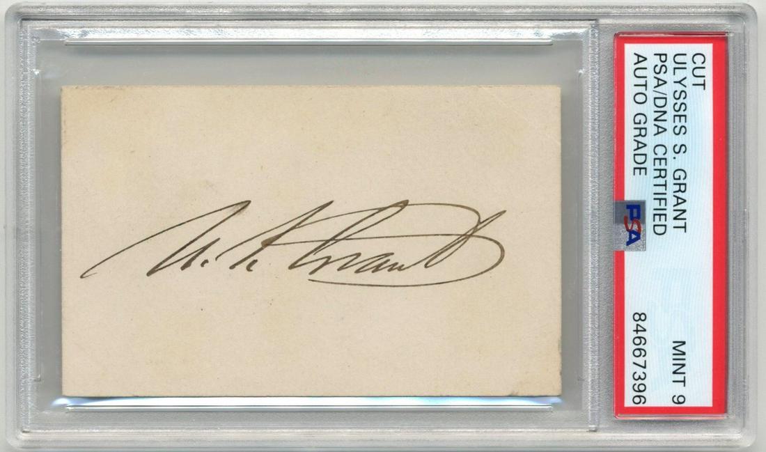 U.S. Grant PSA Mint 9, Bold Signature (1 of 2)