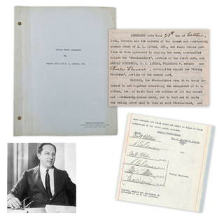 Rare Arnold Rothstein 2x Signed Legal Contract Made Just Months After 1921 Travers Stakes Upset: Rare Arnold Rothstein 2x Signed Legal Contract Made Just Months After 1921 Travers Stakes Upset A 11pp legal document TWICE signed by Jewish-American mobster Arthur Rothstein (1882-1928), both times a