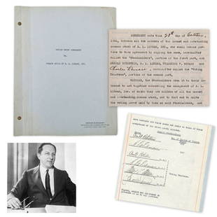 Rare Arnold Rothstein 2x Signed Legal Contract Made Just Months After 1921 Travers Stakes Upset: Rare Arnold Rothstein 2x Signed Legal Contract Made Just Months After 1921 Travers Stakes UpsetA 11pp legal document TWICE signed by Jewish-American mobster Arthur Rothstein (1882-1928), both times