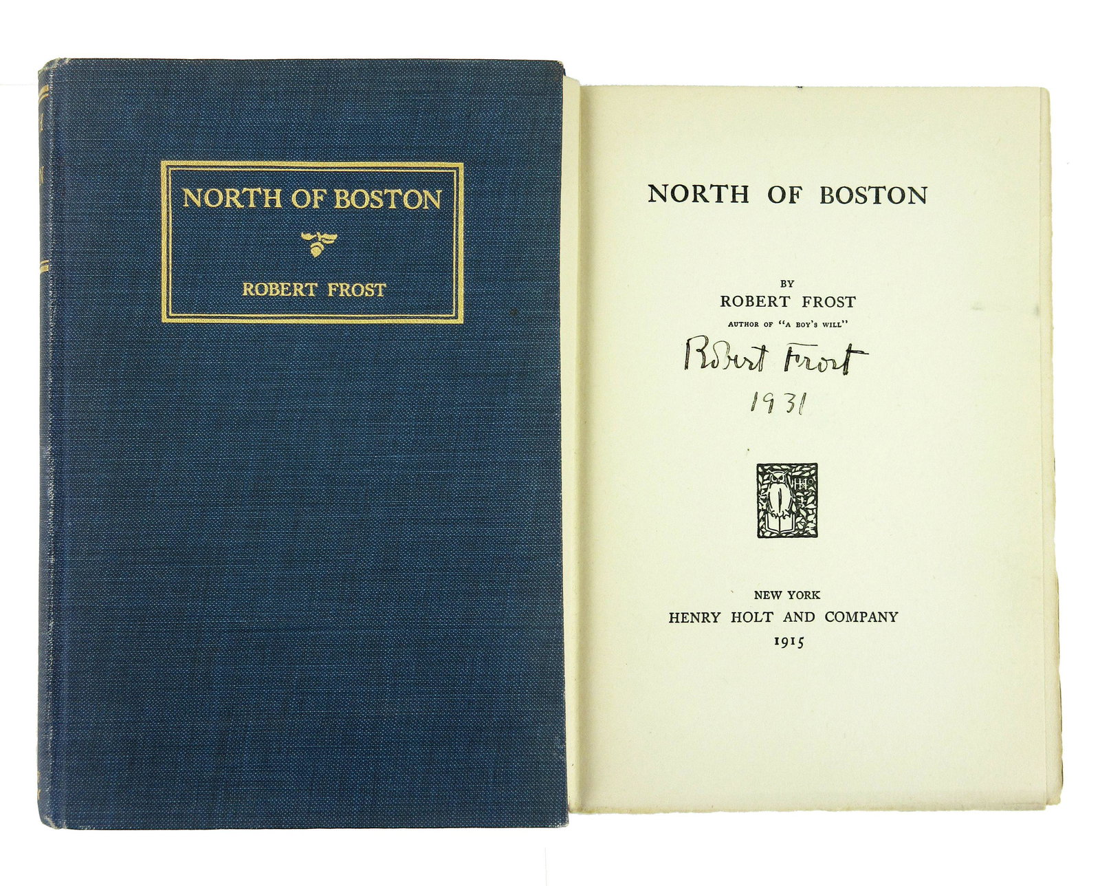 Robert Frost Signed Copy of "North of Boston", Excellent 2nd Edition (1 of 6)